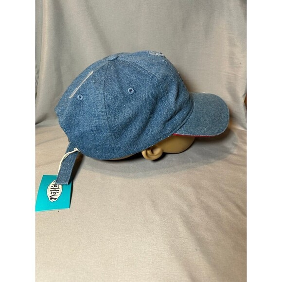 Mad Love Adjustable Distressed American Flag Baseball Cap / Hat - Picture 4 of 5